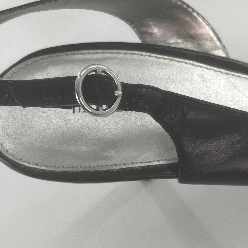 Liz Claiborne D'Orsay Slingback Pump Womens 8 M Black Open Toe Heel Legacy - Picture 16 of 16